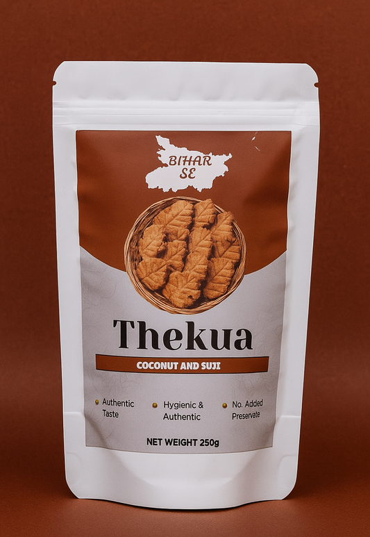 BiharSe Premium Thekua – Coconut & Suji | Authentic Traditional Snack | Pack of 1 (250g )
