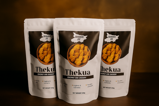 BiharSe Premium Thekua – Coconut & Jaggery | Authentic Traditional Snack | Pack of 3 (250g each)